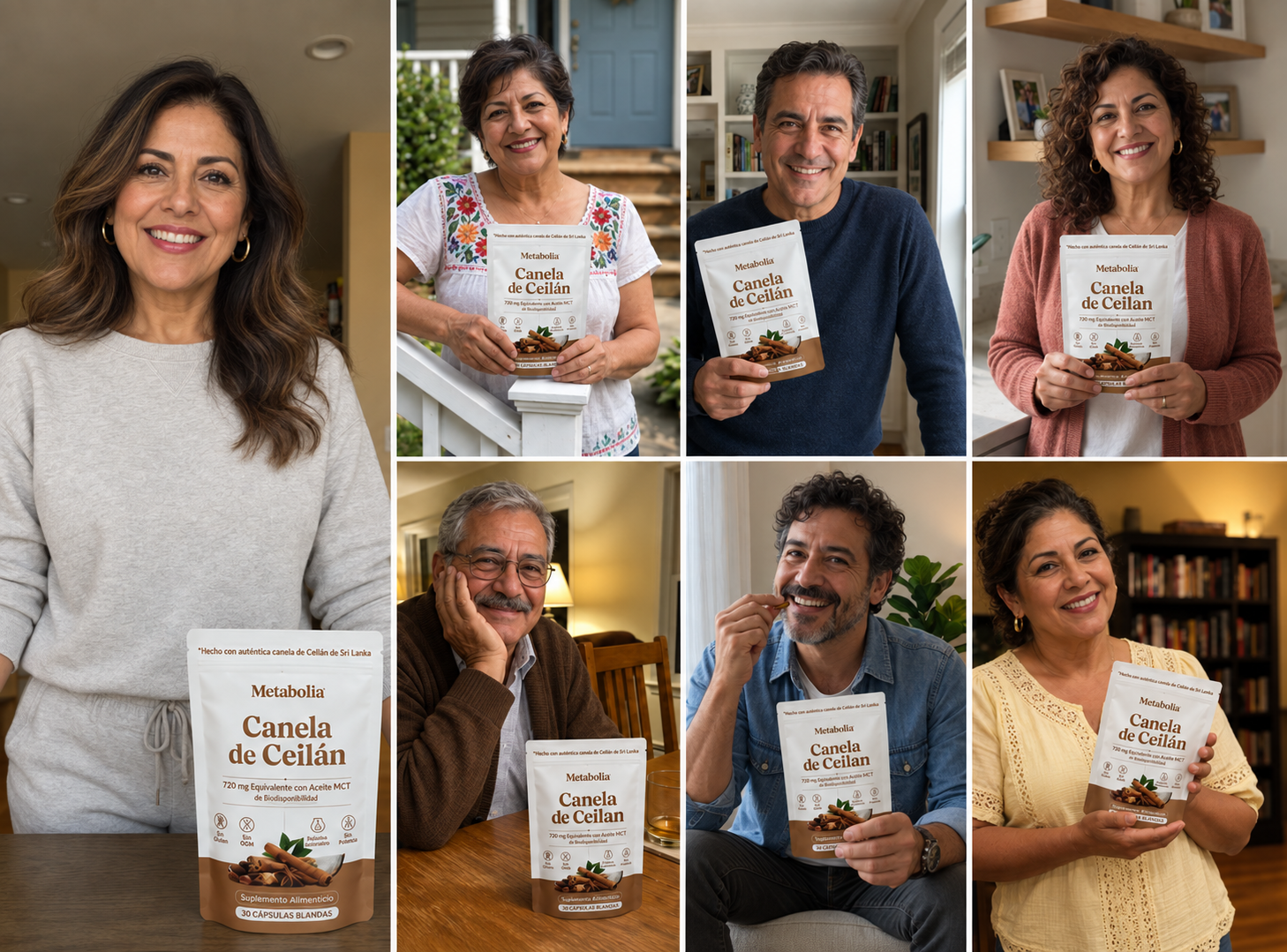 Collage de reseñas de clientes de Metabolia