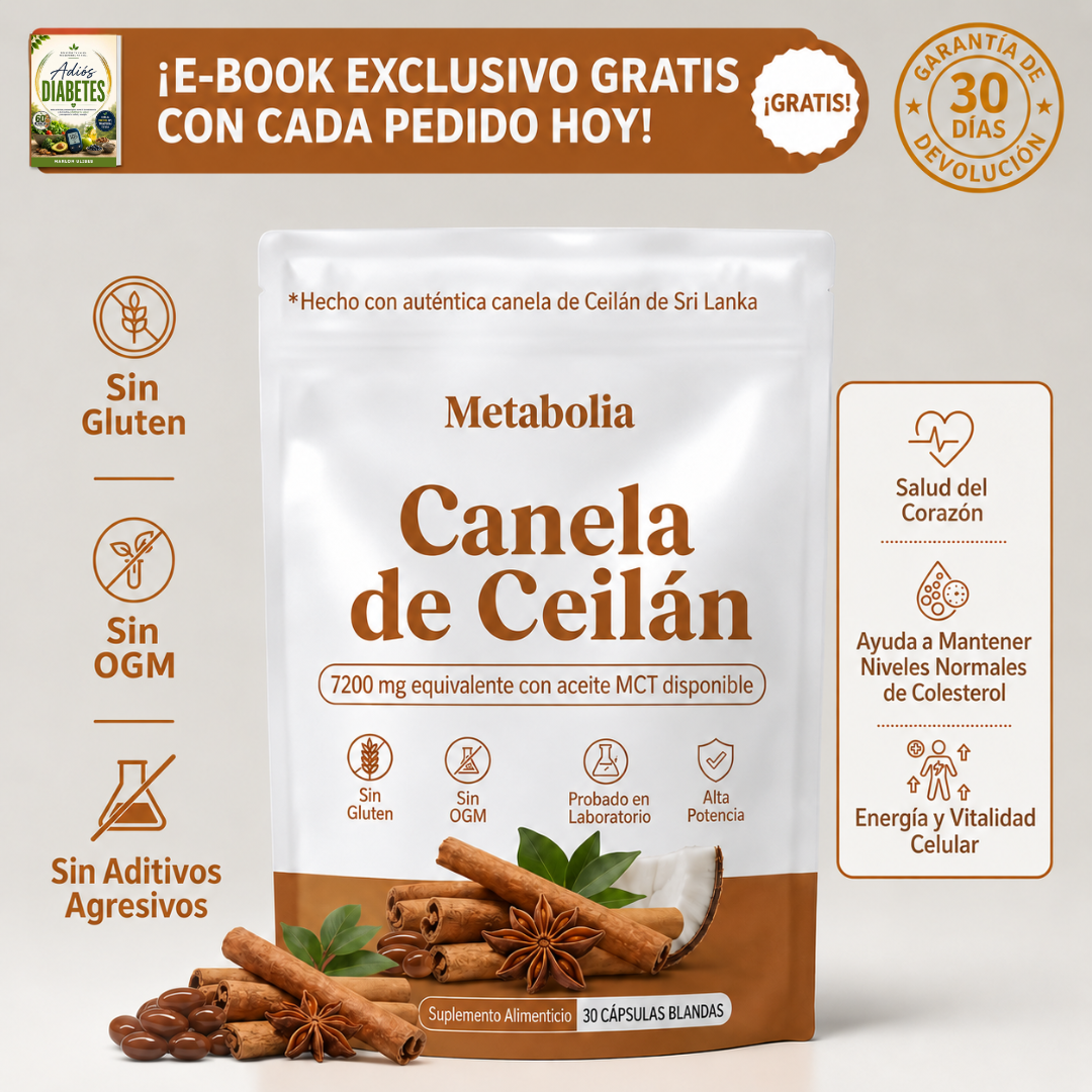 Frasco de Canela de Ceilán Metabolia